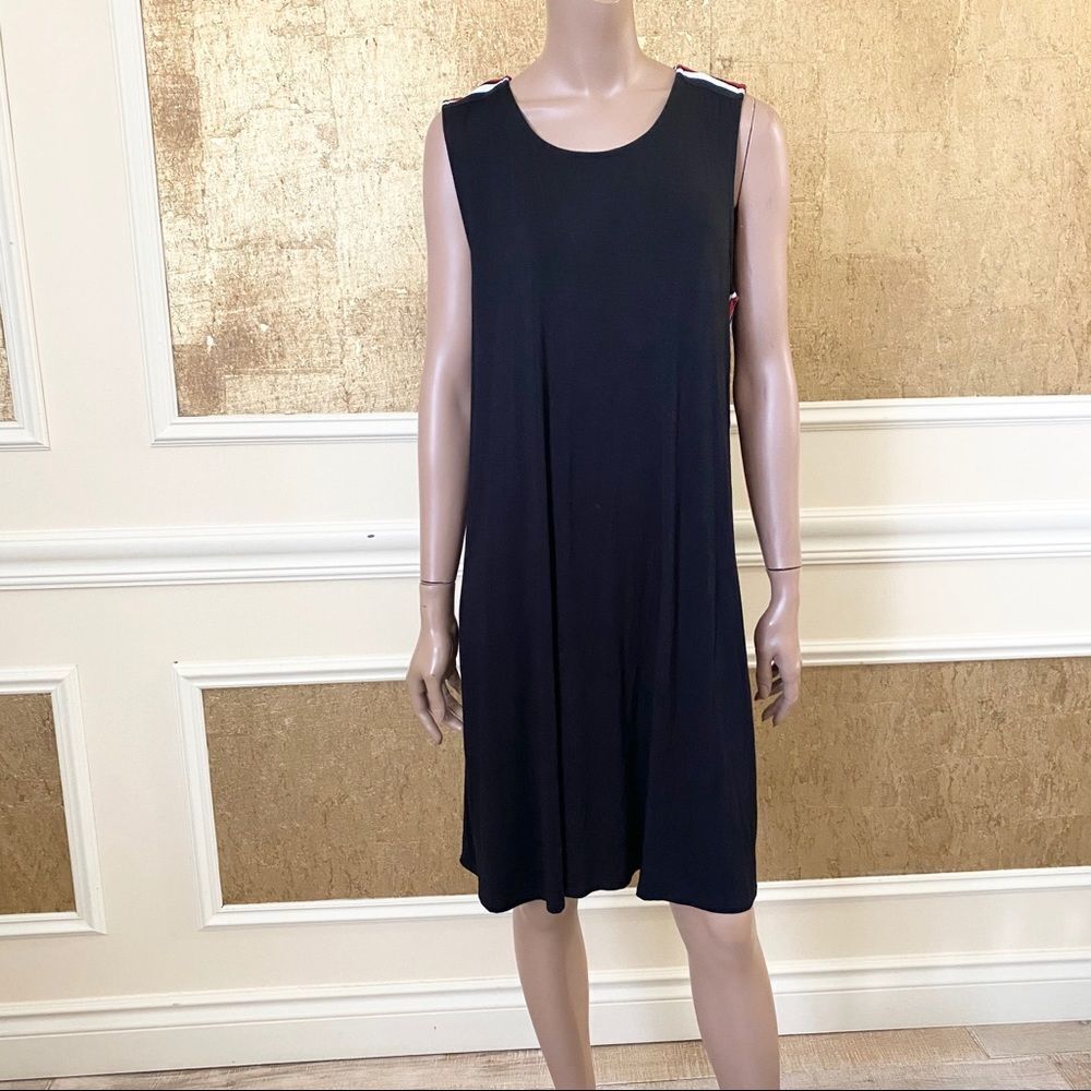 NWT Robert Michaels black midi  shirt dress XL